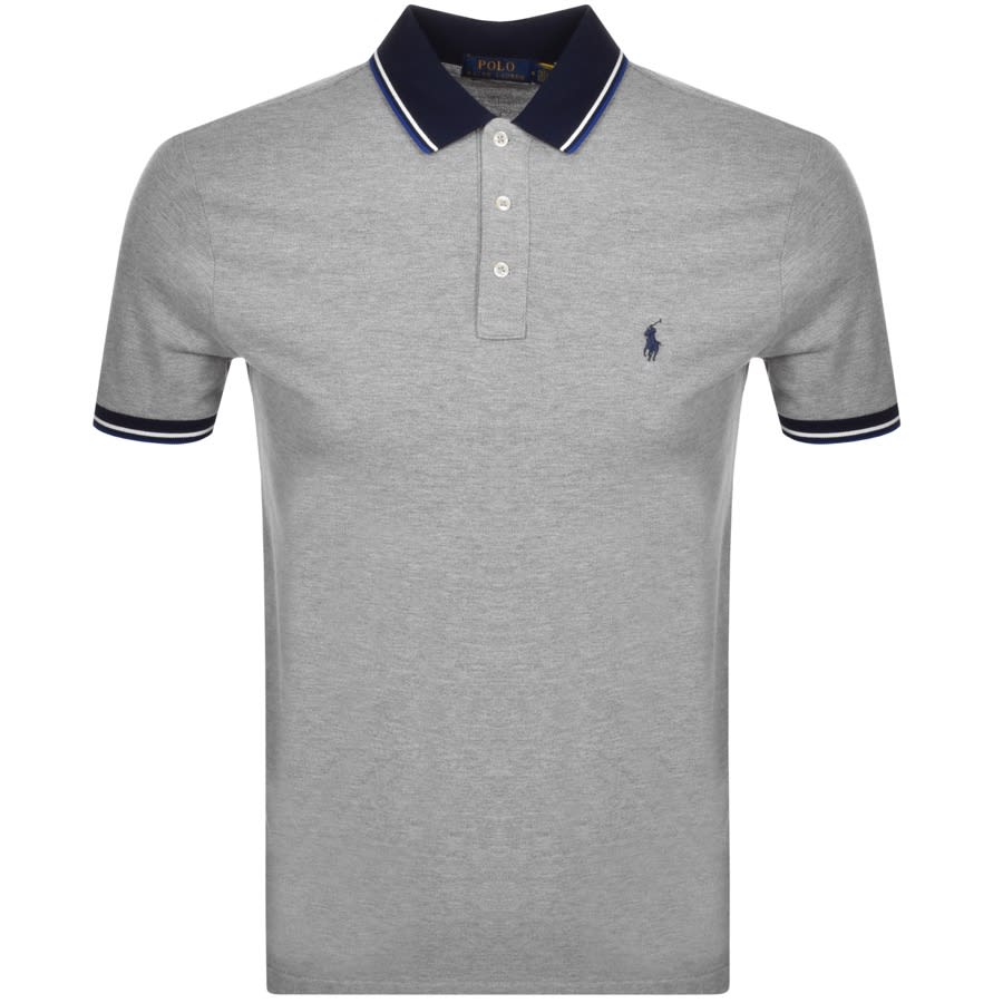 Alternative Image for ProductRalph Lauren Slim Fit Polo T Shirt Grey1